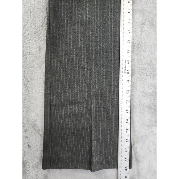 Worthington Modern Fit Striped Mid Rise Flare Leg Trouser Pants Size 10P Gray - Picture 8 of 10